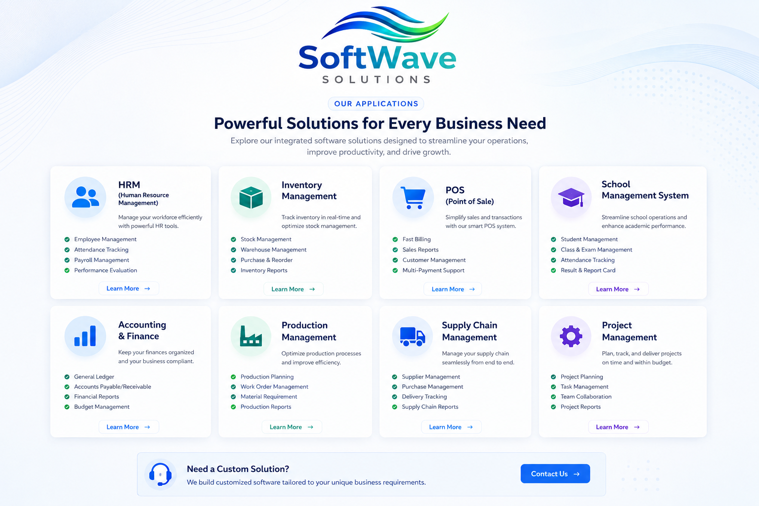 SoftWave Solutions software applications